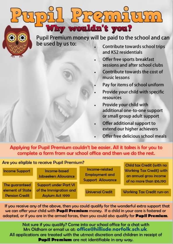 Pupil Premium Hillside Primary School